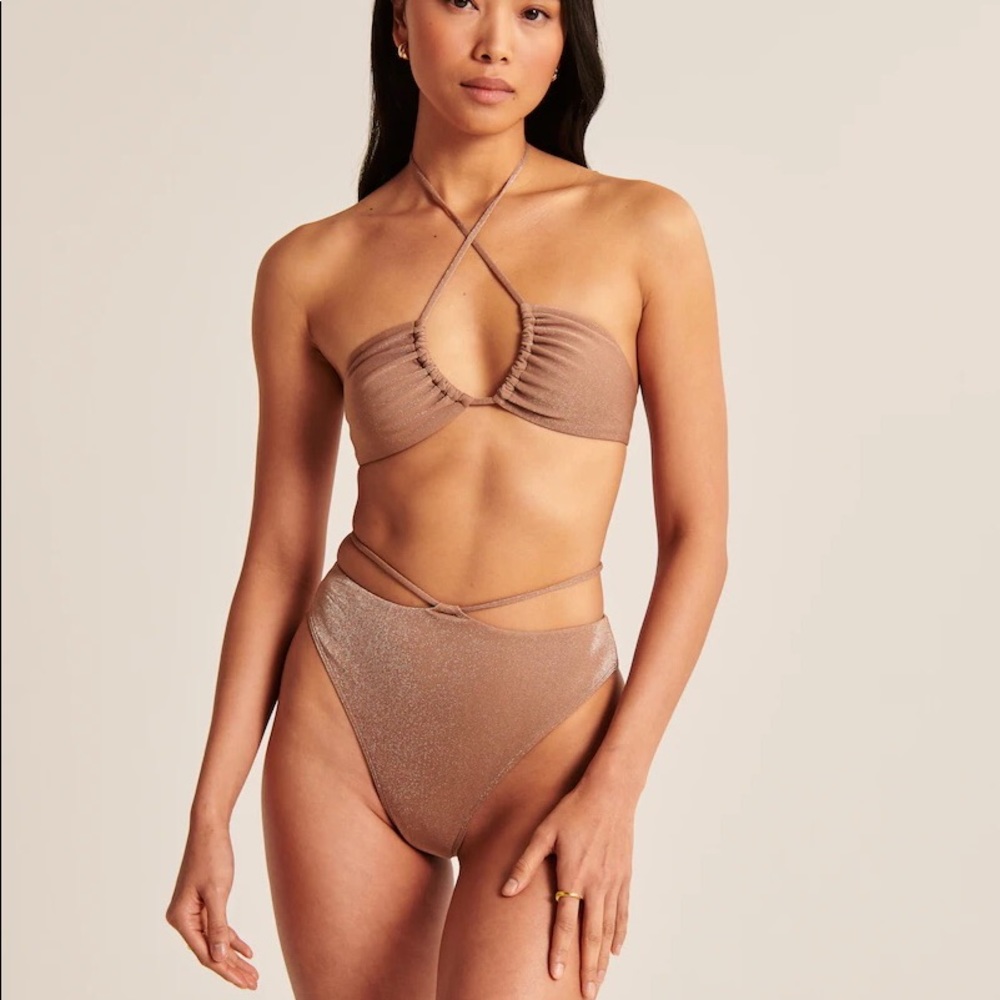 Abercrombie - shimmer bikini set - size Medium